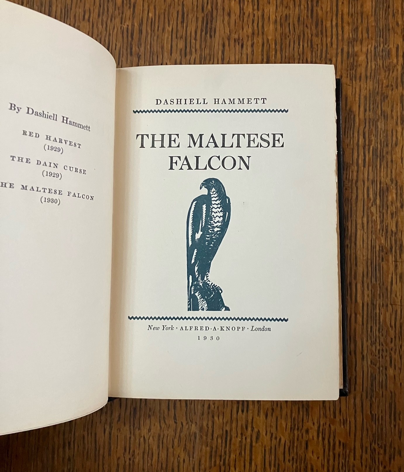 HAMMETT. DASHIELL. THE MALTESE FALCON. 