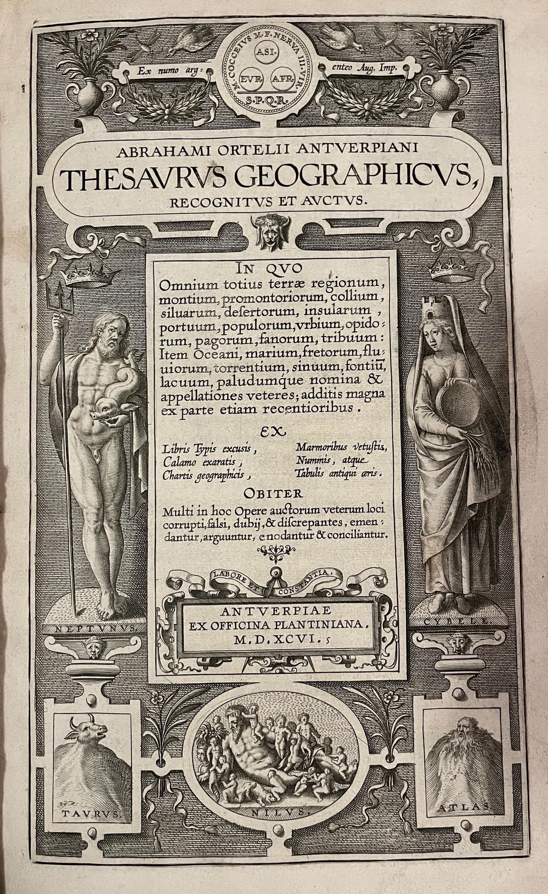 The First recorded suggestion of Continental Drift – Thesaurus Geographicus – 1596 – Ortelius – Plantin