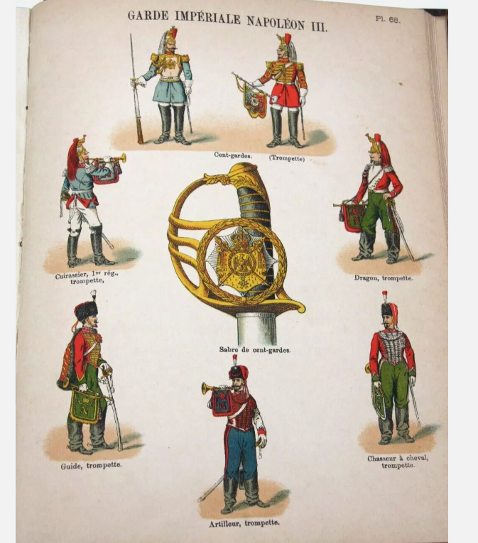 The Uniforms of the French Army from 1690 to 1894: 395 color plates, 5 vols. in-4°