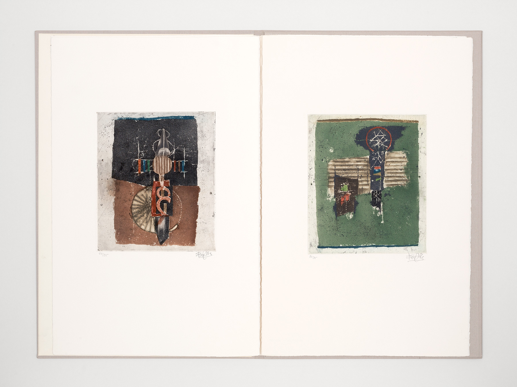Johnny FriedlaenderAccords. Trois gravures originales de Friedlaender.J. de Champvallins, Paris, 1990