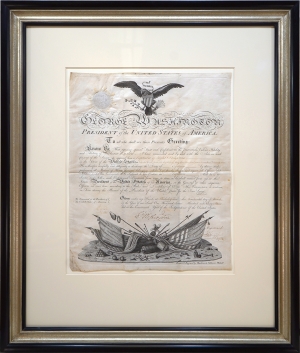 George Washington Signed Military Commission, Preparing for a Decisive  Battle Against Native Americans and the British in the Midwest