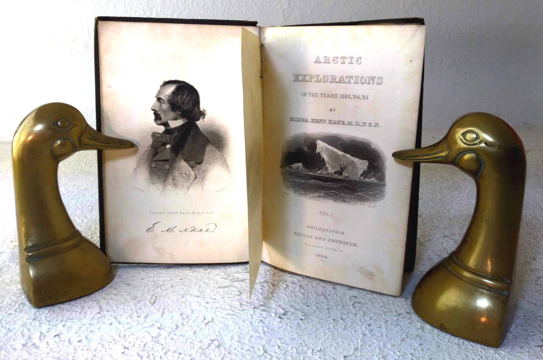 Elisha Kent Kane, Arctic Explorations: The Second Grinnell Exploration, in Search of Sir John Franklin, 1853, ’54, 55, published in Philadelphia by Childs & Peterson, 1857.